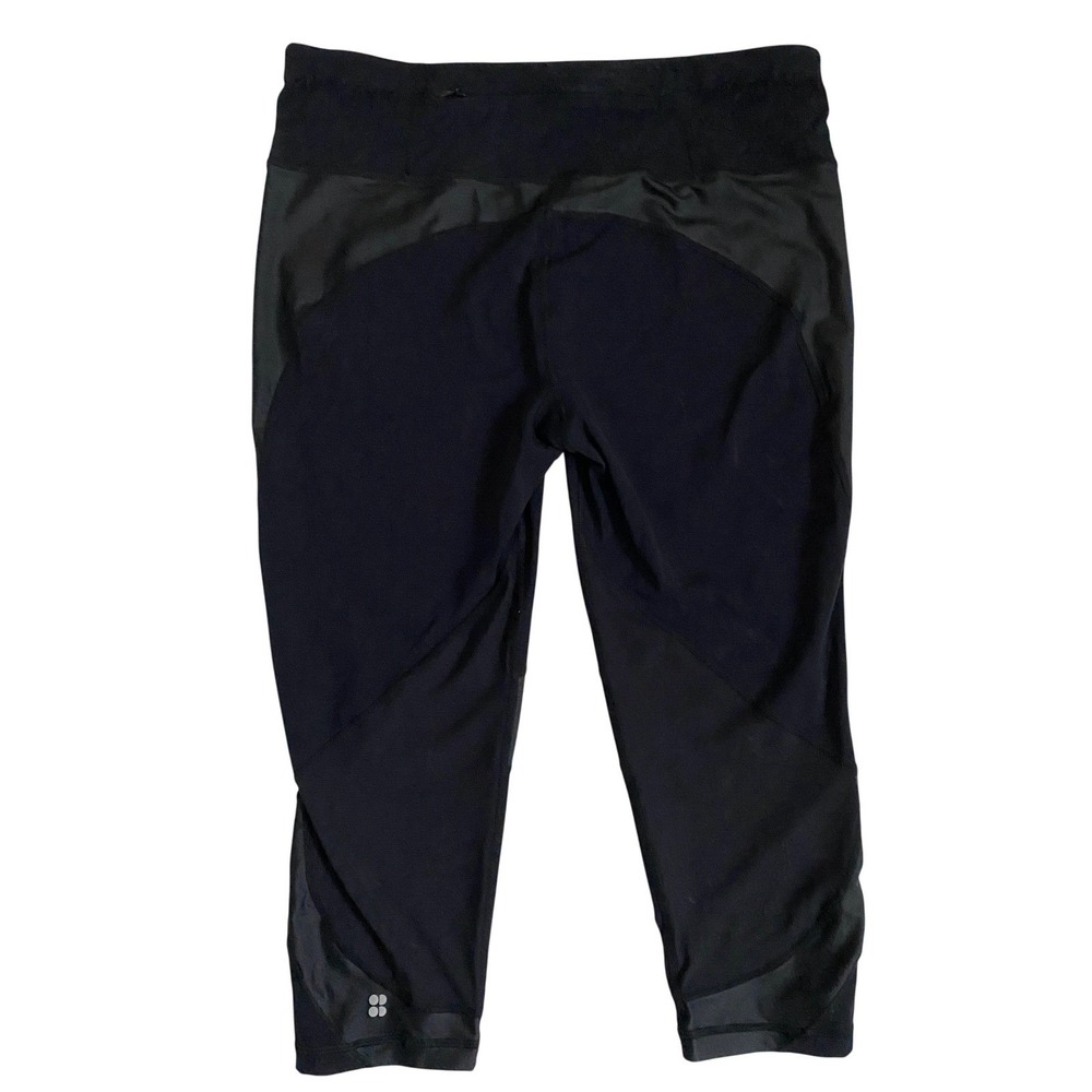 Sweaty Betty The Power Black Cropped Mesh Panel Leggings SB4353 Womens Large - Picture 6 of 9